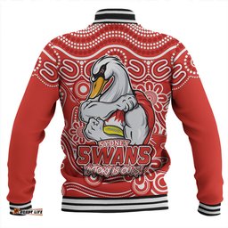Amazing Aussie Sydney Swans Aboriginal Inspired Tough Fan Football For Life Baseball Jacket