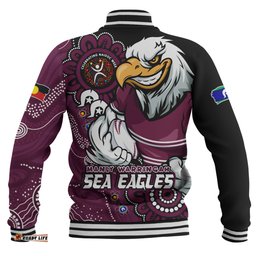 Amazing Aussie Manly Warringah Sea Eagles Power Through Generations NAIDOC Edition Baseball Jacket