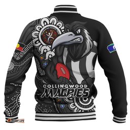 Amazing Aussie Collingwood Power Through Generations NAIDOC Edition Baseball Jacket