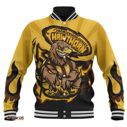 Amazing Aussie Hawthorn Premiership Series Flame Edition Baseball Jacket
