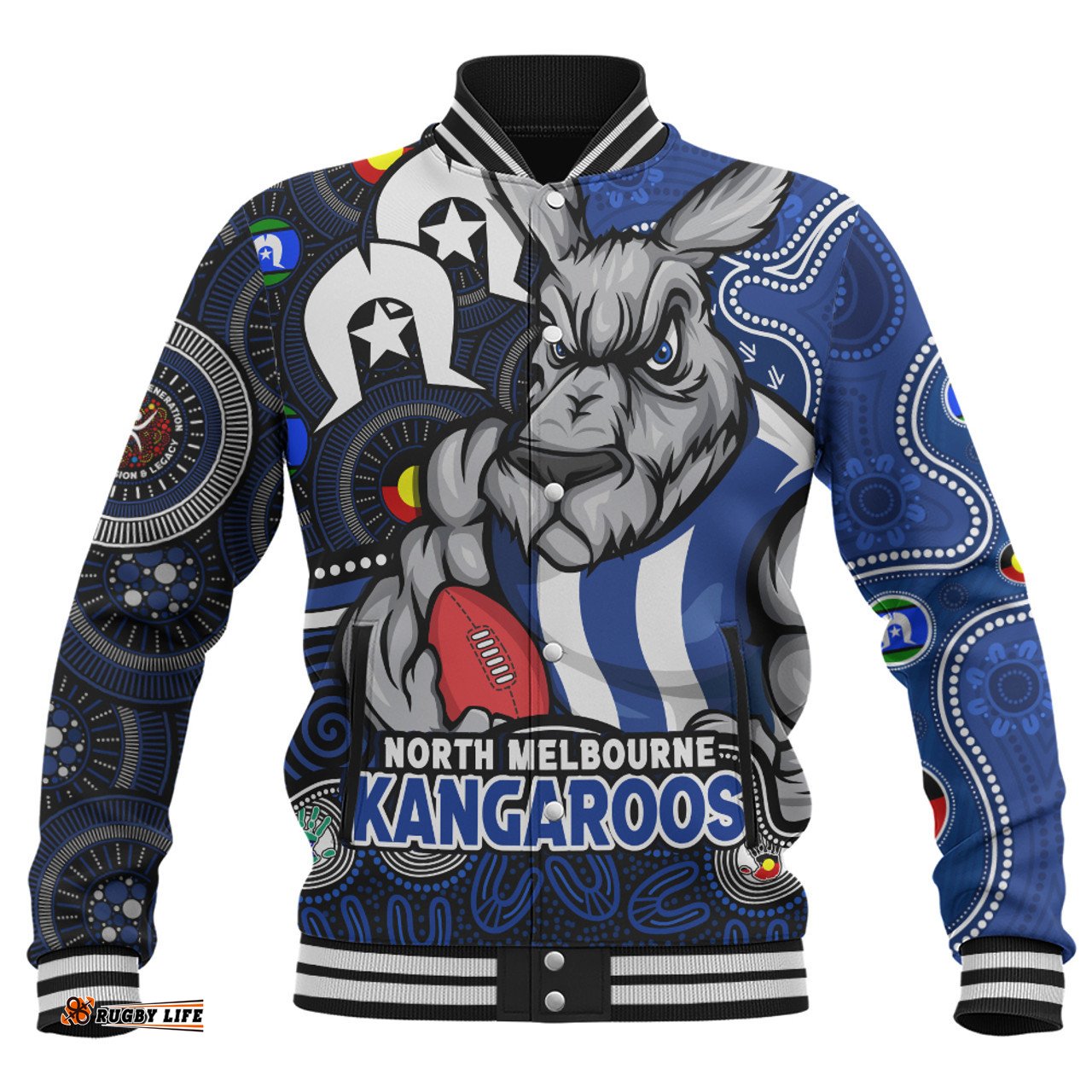Amazing Aussie North Melbourne NAIDOC Spirit Of Country Baseball Jacket