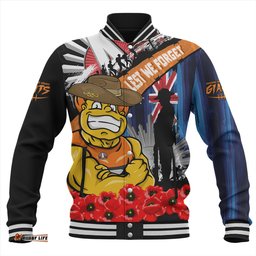 Amazing Aussie GWS GIANTS Anzac Day Honor United In Spirit Baseball Jacket
