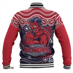 Amazing Aussie Melbourne Aboriginal Inspired Tough Fan Football For Life Baseball Jacket
