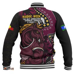 Amazing Aussie Brisbane Broncos NAIDOC Indigenous Warrior Spirit Baseball Jacket