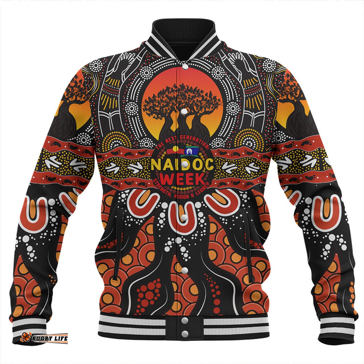 Amazing Aussie Indigenous Australian Aboriginal Naidoc Week Voices Of The Land Baseball Jacket
