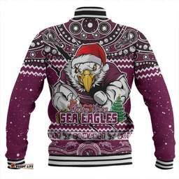 Amazing Aussie Manly Warringah Sea Eagles Aboriginal Xmas Special Ugly Christmas Style Baseball Jacket