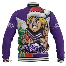 Amazing Aussie Fremantle Santa Scoring Touchdown On Christmas Game Day Baseball Jacket