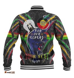 Amazing Aussie Penrith Panthers Naidoc Week Custom Penrith Panthers Naidoc Week For Our Elders Australian Indigenous Dot Art Baseball Jacket
