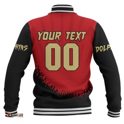 Amazing Aussie Redcliffe Dolphins Heart Of A Fighter Tough And Fearless Baseball Jacket
