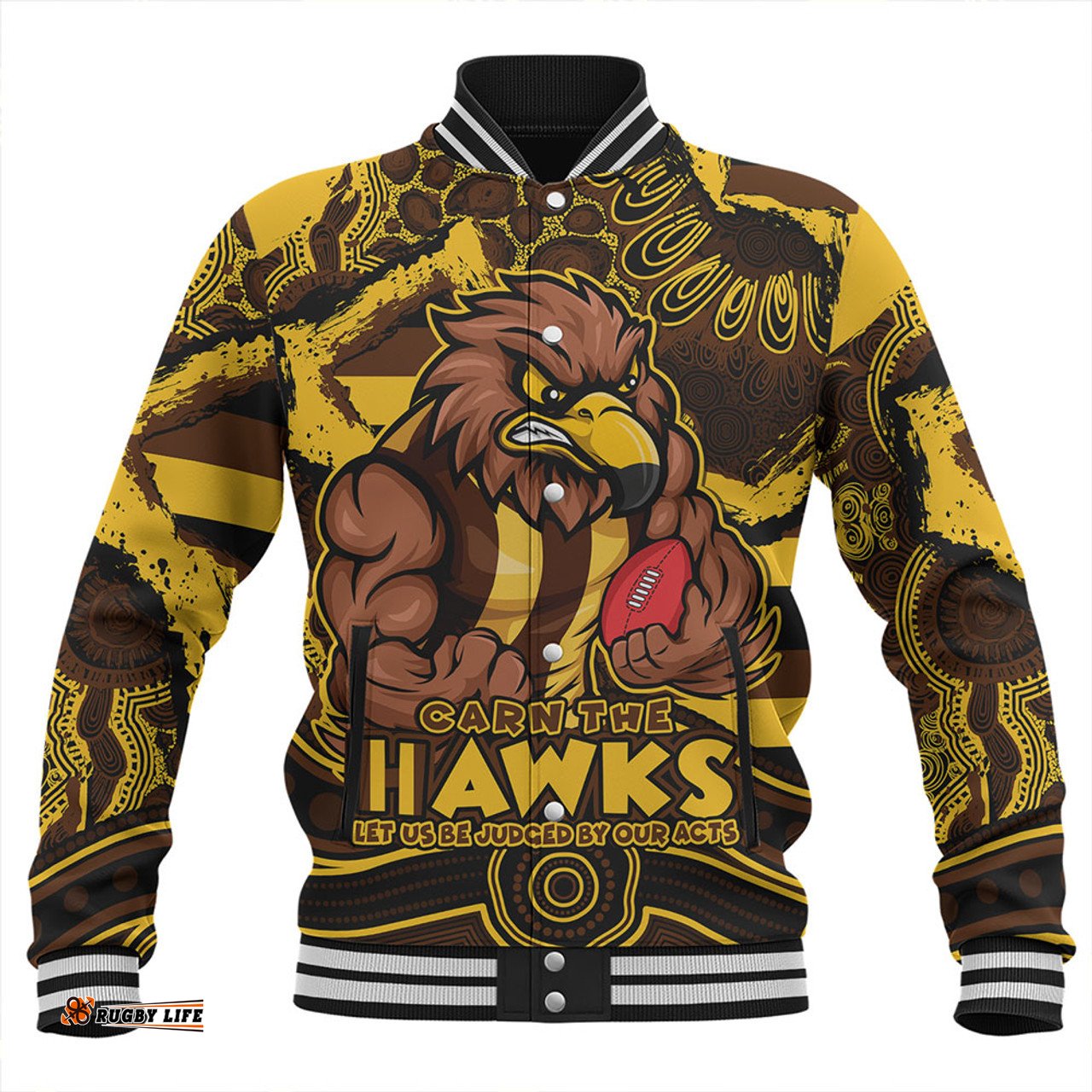 Amazing Aussie Hawthorn Blazing Spirit Of Victory Baseball Jacket