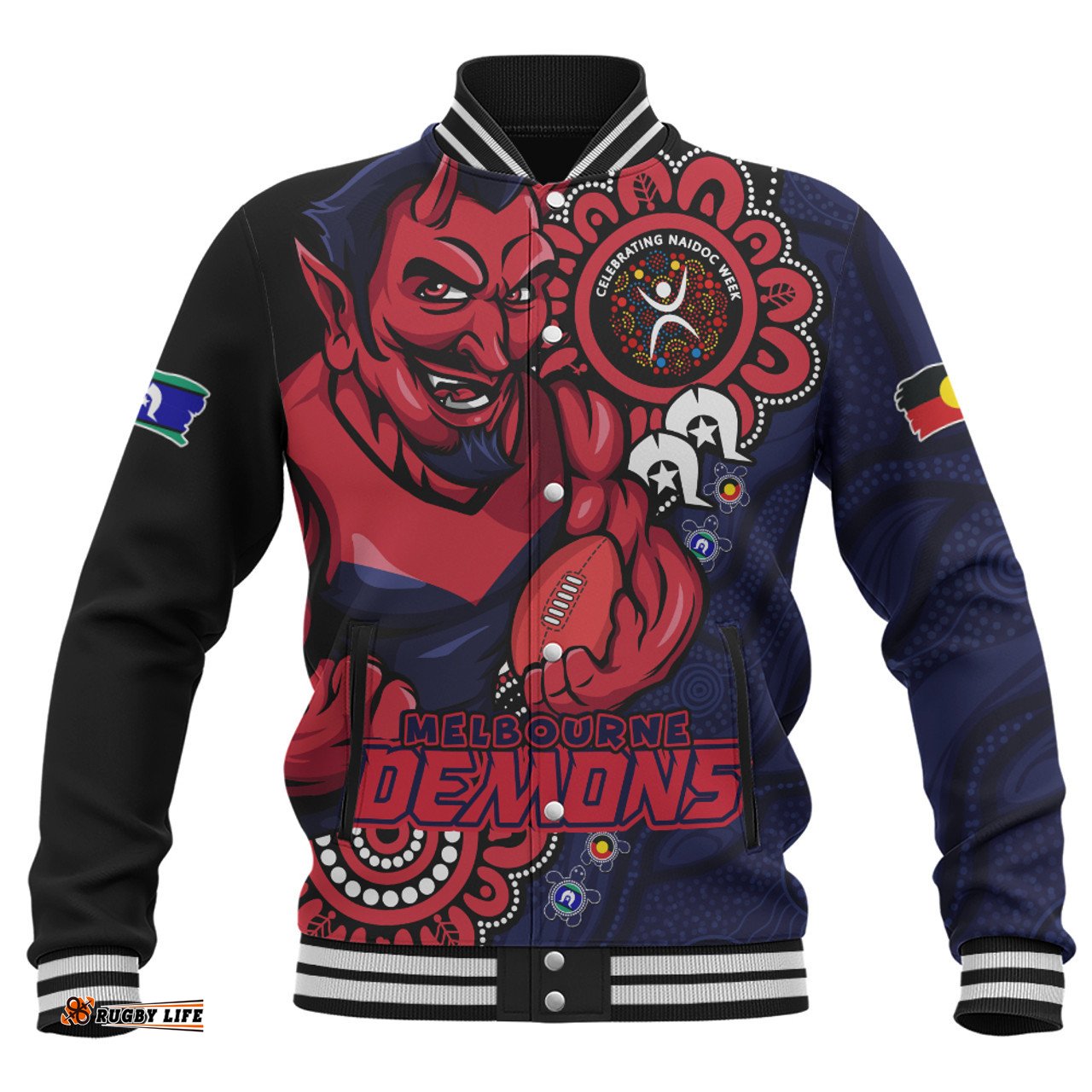 Amazing Aussie Melbourne Power Through Generations NAIDOC Edition Baseball Jacket