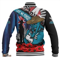 Amazing Aussie Port Adelaide Anzac Day Honor United In Spirit Baseball Jacket