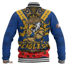Amazing Aussie West Coast Eagles Ripped Legacy Of The Game The ANZAC Spirit Lives On Baseball Jacket