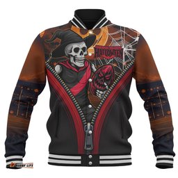 Amazing Aussie Essendon Halloween Night Reaper Baseball Jacket