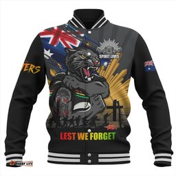 Amazing Aussie Penrith Panthers Fearless ANZAC Defender Baseball Jacket