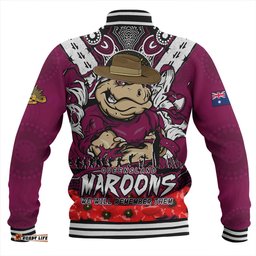 Amazing Aussie Queensland Maroons Ripped Legacy Of The Game The ANZAC Spirit Lives On Baseball Jacket