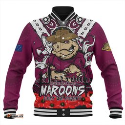 Amazing Aussie Queensland Maroons Ripped Legacy Of The Game The ANZAC Spirit Lives On Baseball Jacket