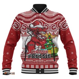 Amazing Aussie St. George Illawarra Dragons Aussie Ugly Christmas For Die Hard Fan Supporters Baseball Jacket