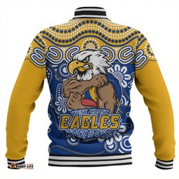 Amazing Aussie West Coast Eagles Aboriginal Inspired Tough Fan Football For Life Baseball Jacket
