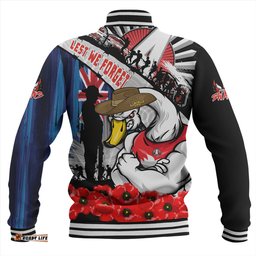 Amazing Aussie Sydney Swans Anzac Day Honor United In Spirit Baseball Jacket