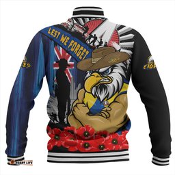 Amazing Aussie West Coast Eagles Anzac Day Honor United In Spirit Baseball Jacket