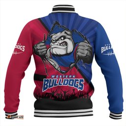 Amazing Aussie Western Bulldogs Breaking Through Fan Design Baseball Jacket