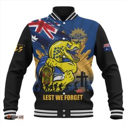 Amazing Aussie Parramatta Eels Fearless ANZAC Defender Baseball Jacket