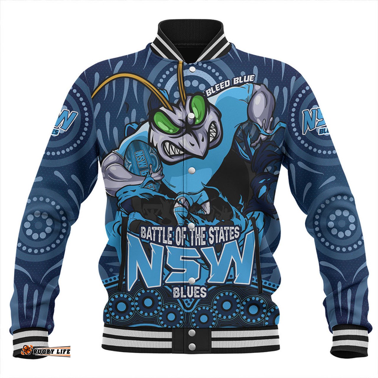 Amazing Aussie New South Wales Blues State Crusher NSW Blues Baseball Jacket