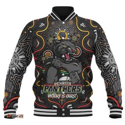 Amazing Aussie Penrith Panthers Aboriginal Pattern Inspired Victory Is Ours Baseball Jacket