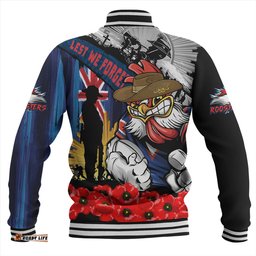 Amazing Aussie Sydney Roosters United In Spirit Anzac Day Tribute Baseball Jacket