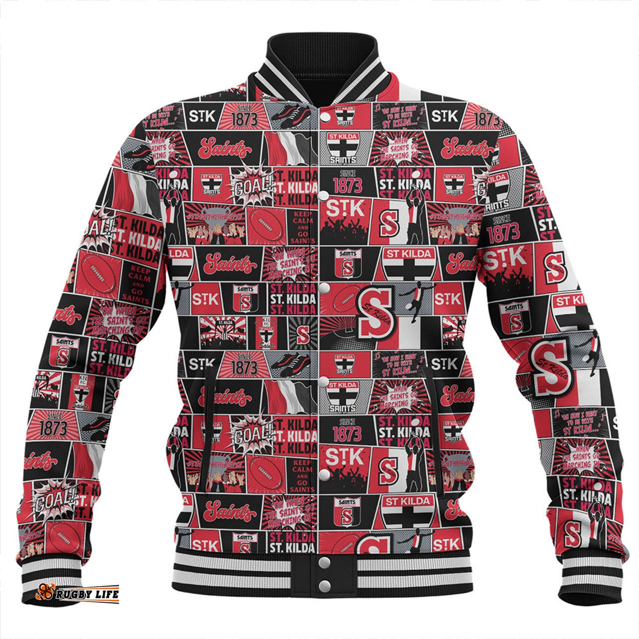 Amazing Aussie St Kilda Legacy Of The Pride Comic Style Baseball Jacket