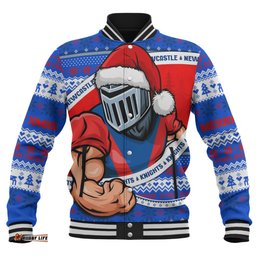 Amazing Aussie Newcastle Knights Ugly Knit Style For Christmas Game Fans Baseball Jacket