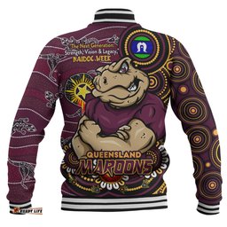 Amazing Aussie Queensland Maroons Spirit Of NAIDOC Series Baseball Jacket