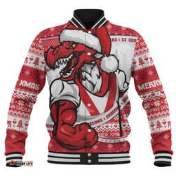 Amazing Aussie St. George Illawarra Dragons Ugly Knit Style For Christmas Game Fans Baseball Jacket
