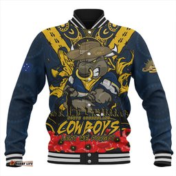 Amazing Aussie North Queensland Cowboys Ripped Legacy Of The Game The ANZAC Spirit Lives On Baseball Jacket