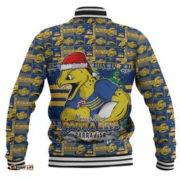 Amazing Aussie Parramatta Eels Merry Ugly Christmas Comic Style Baseball Jacket
