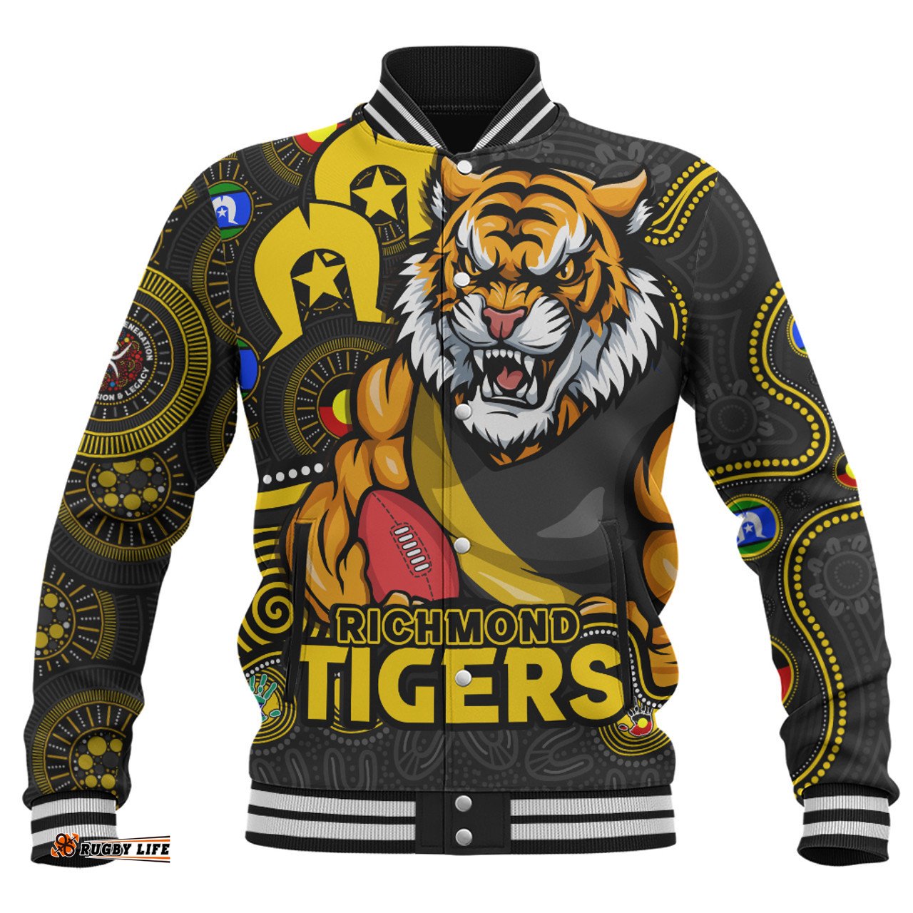 Amazing Aussie Richmond NAIDOC Spirit Of Country Baseball Jacket