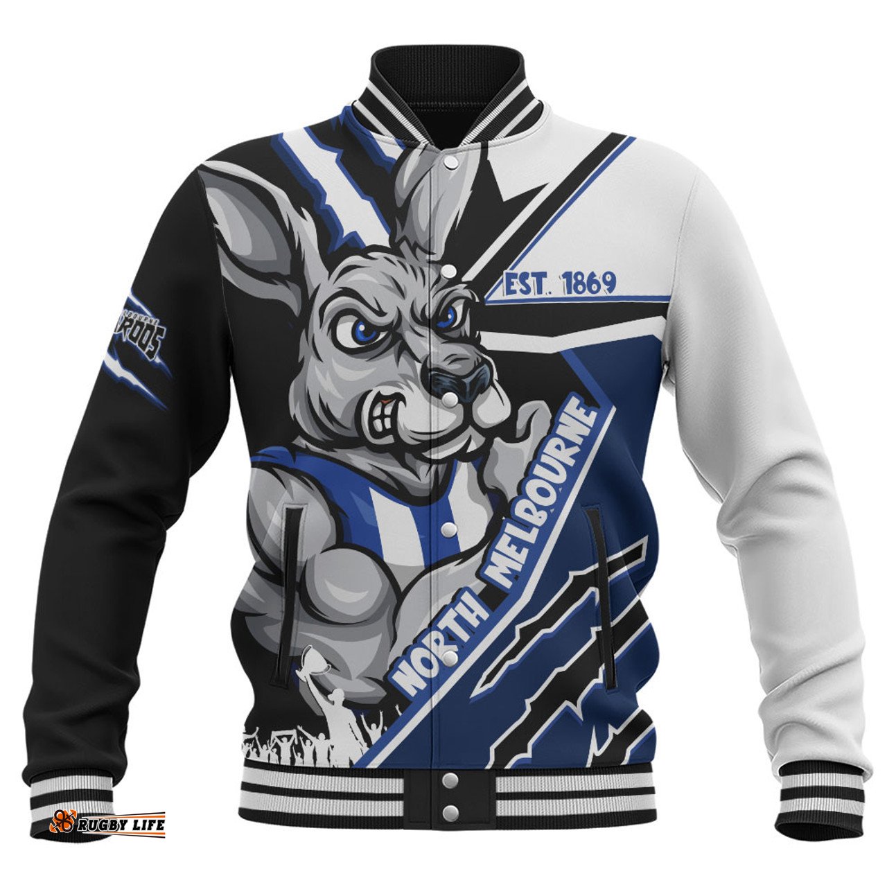 Amazing Aussie North Melbourne Battlefield Glory Gear Baseball Jacket