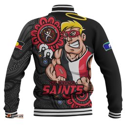 Amazing Aussie St Kilda Power Through Generations NAIDOC Edition Baseball Jacket