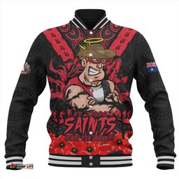 Amazing Aussie St Kilda Ripped Legacy Of The Game The ANZAC Spirit Lives On Baseball Jacket