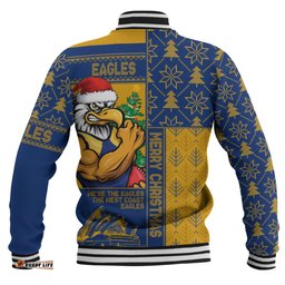 Amazing Aussie West Coast Eagles Merry Christmas Knit Style Festive Spirit Baseball Jacket
