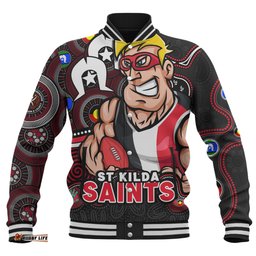 Amazing Aussie St Kilda NAIDOC Spirit Of Country Baseball Jacket