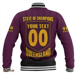 Amazing Aussie Queensland Maroons Dynasty Of Maroons Baseball Jacket