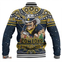 Amazing Aussie North Queensland Cowboys Aboriginal Xmas Special Ugly Christmas Style Baseball Jacket