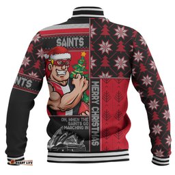 Amazing Aussie St Kilda Merry Christmas Knit Style Festive Spirit Baseball Jacket