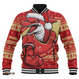 Amazing Aussie Redcliffe Dolphins Ugly Knit Style For Christmas Game Fans Baseball Jacket