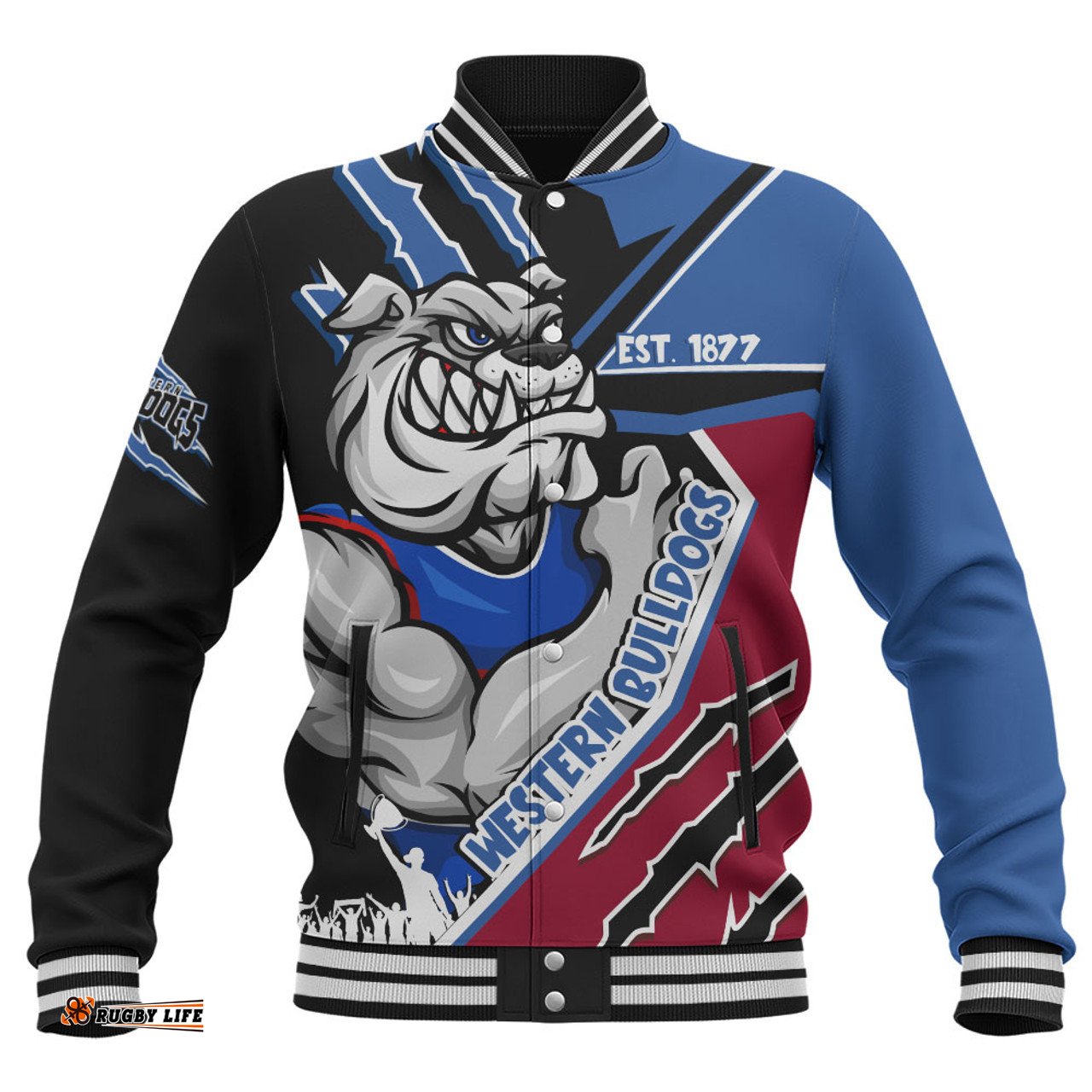 Amazing Aussie Western Bulldogs Battlefield Glory Gear Baseball Jacket