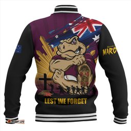 Amazing Aussie Queensland Maroons Fearless ANZAC Defender Baseball Jacket