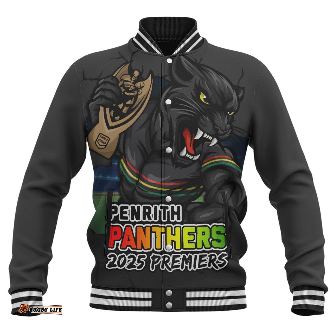 Amazing Aussie Penrith Panthers Unleash Power In The Ultimate Battle Baseball Jacket