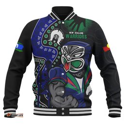 Amazing Aussie New Zealand Warriors NAIDOC Indigenous Warrior Spirit Baseball Jacket
